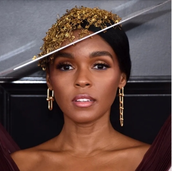 Gold Flower Rhinestone Linear Drop Earrings Pearl Luxe Bling Modern Retro Glam - Picture 14 of 15